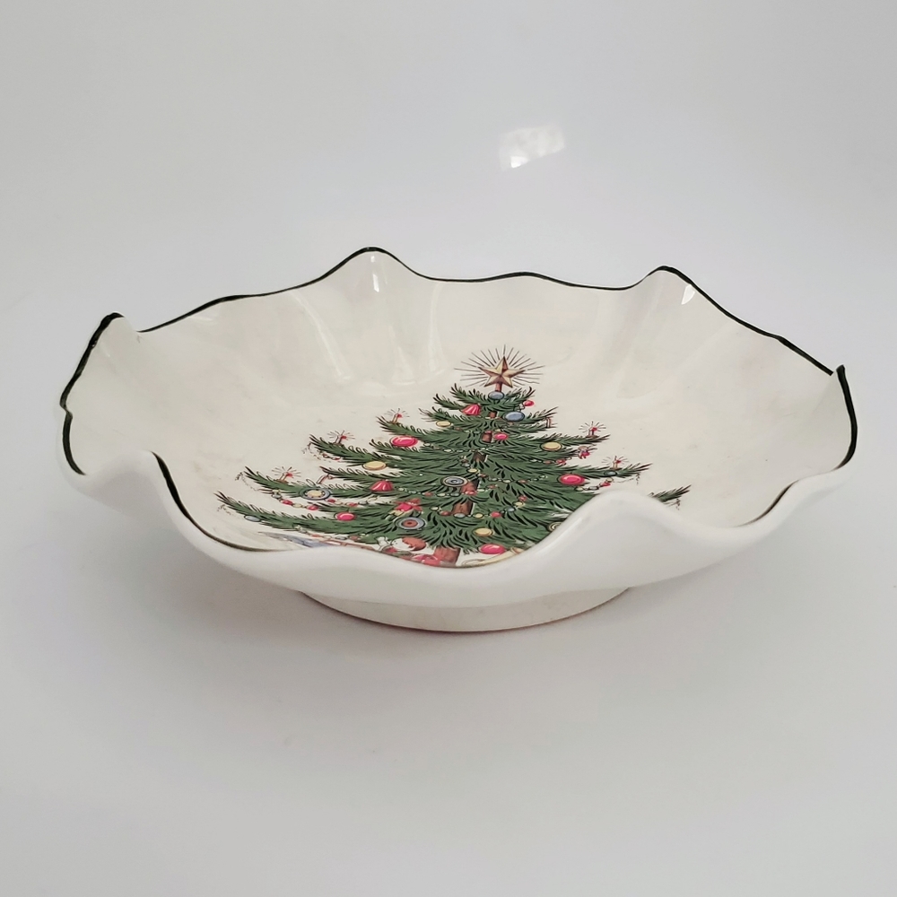 Vtg Christmas Candy / Nut Dish, English Barrington Ironstone China